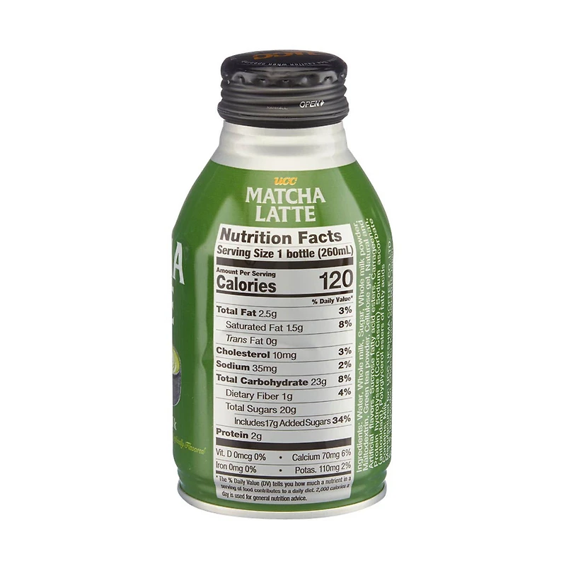 UCC Matcha Latte, Matcha with Milk, 8.79 oz
