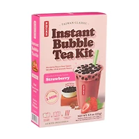 Pocas Taiwan Classic Instant Bubble Tea Kit, Strawberry, 8.9 oz
