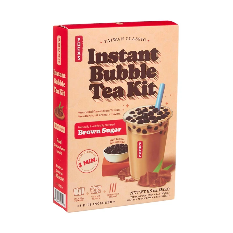 Pocas Taiwan Classic Instant Bubble Tea Kit, 8.9 oz