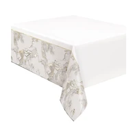 Marble Printed Foil Table Cover, 1ct
