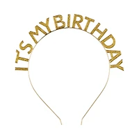 Gold Enamel “It’s My Birthday” Headband