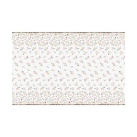 Pink Blooms Rectangular Foil Tablecover