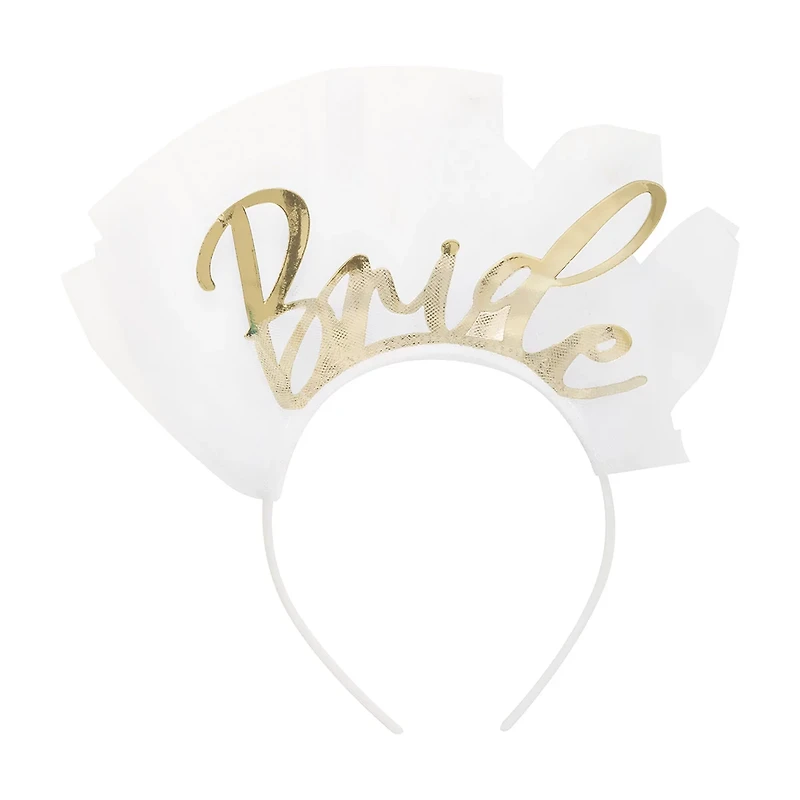 Bride Headband w/ Tulle 1ct