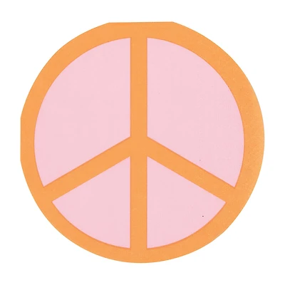 Smiley Flower Shaped Peace Sign Napkin 16ct