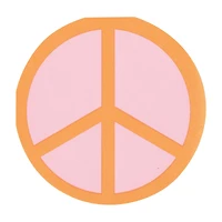 Smiley Flower Shaped Peace Sign Napkin 16ct