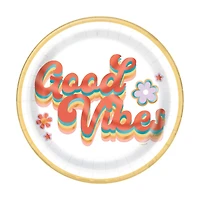 Retro Foil 9" Plates 8ct