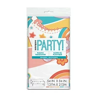 Retro Printed Non-Foil Table Cover 1ct