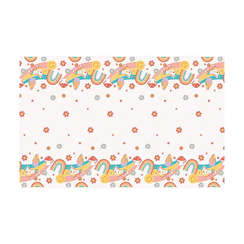 Retro Printed Non-Foil Table Cover 1ct