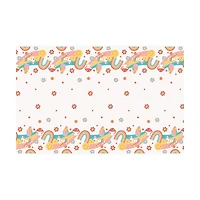 Retro Printed Non-Foil Table Cover 1ct