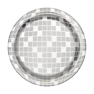 Round Disco Paper Plates, 7 in, 8 ct