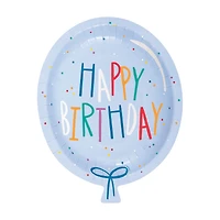 Party Hats Balloon Shaped Plates 8ct
