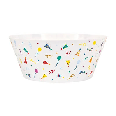 Party Hats Printed Plastic Serving Bowl 1ct