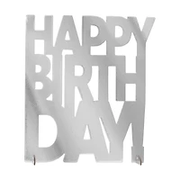 Silver Foil Board Birthday Centerpiece 1ct
