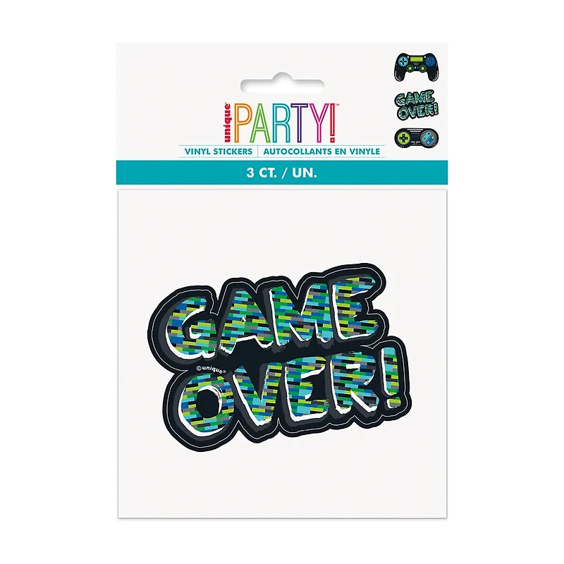 Gaming Vinyl Stickers 1ct