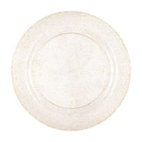 10" Gold Glitter Plastic Plates 8ct