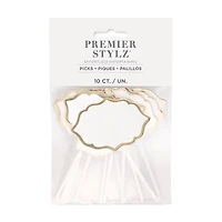 Paper Food Picks w/ Foil 10ct