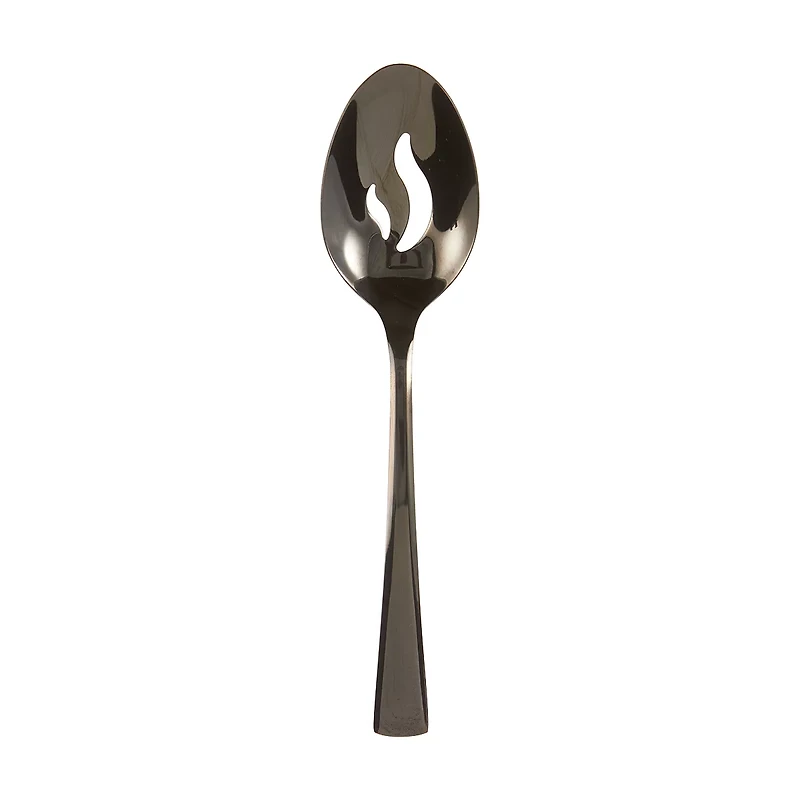 Stainless Steel Black Slotted Spoon