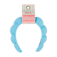Arete & Athene Terry Cloth Bubble Spa Headband, Blue