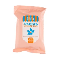 Arete & Athene Facial Cleansing Wipes, Pink, 20 ct