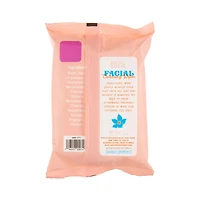 Arete & Athene Facial Cleansing Wipes, Pink, 20 ct