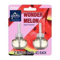 Glade PlugIns Wonder Melon Scented Oil Air Freshener, 1.34 fl oz, 2 ct