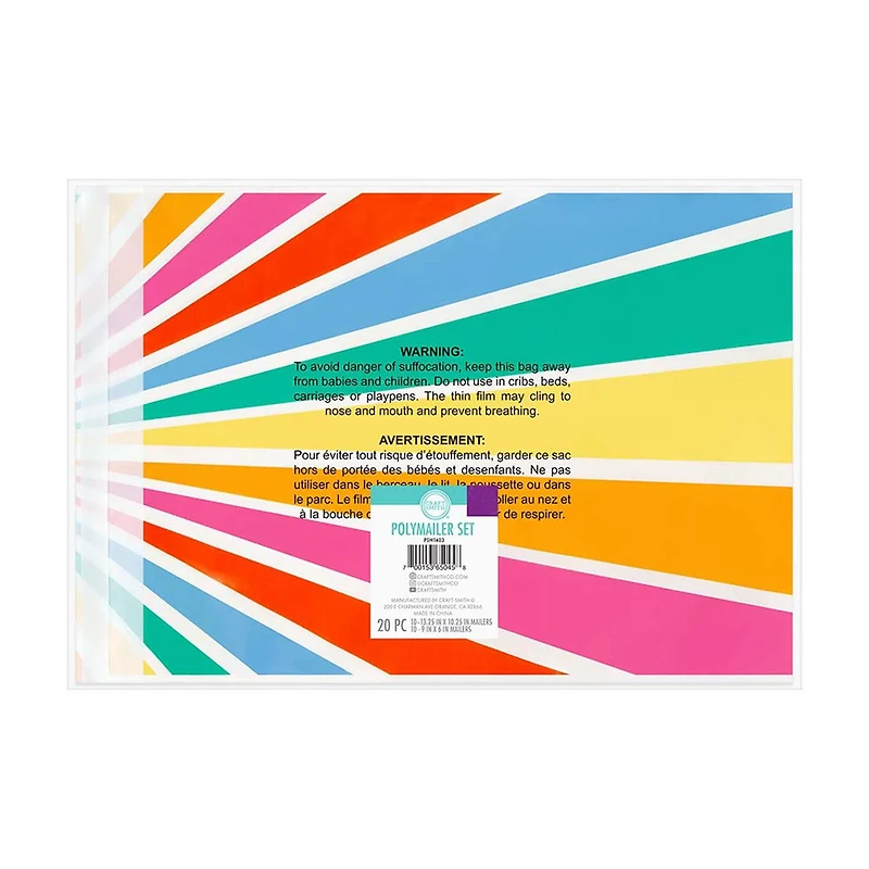 Stripe Packaging Polymailer Multi Sizes Set, 20 pc