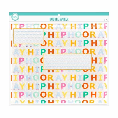 Craft Smith Packaging Hooray Bubble Mailer, 3 pc