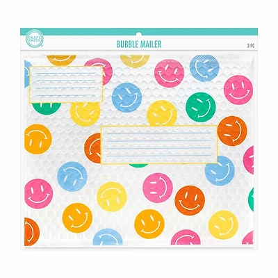 Craft Smith Packaging Smiley Bubble Mailer, 3 pc