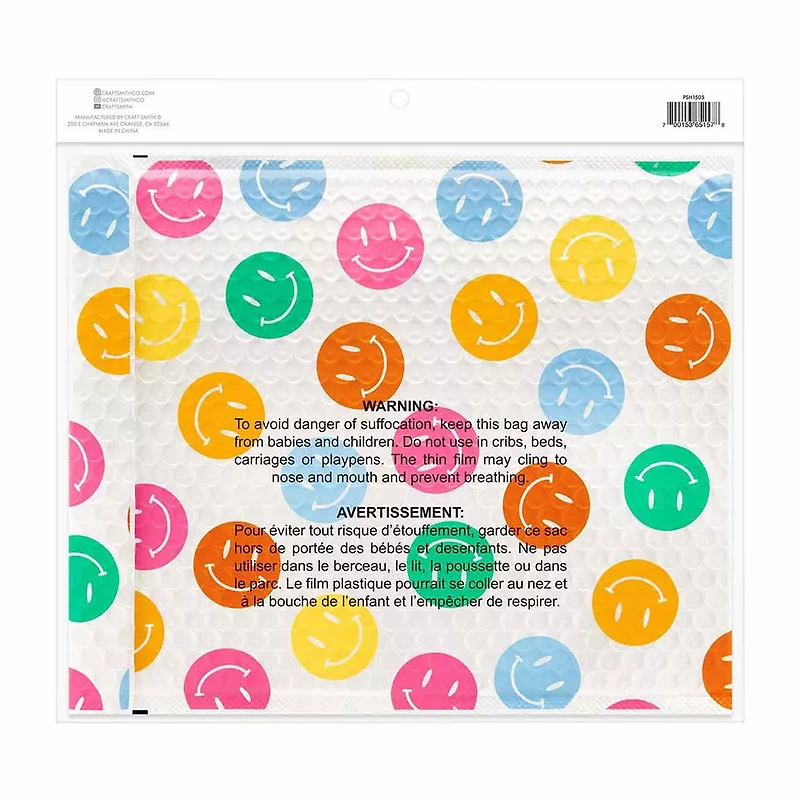 Craft Smith Packaging Smiley Bubble Mailer, 3 pc
