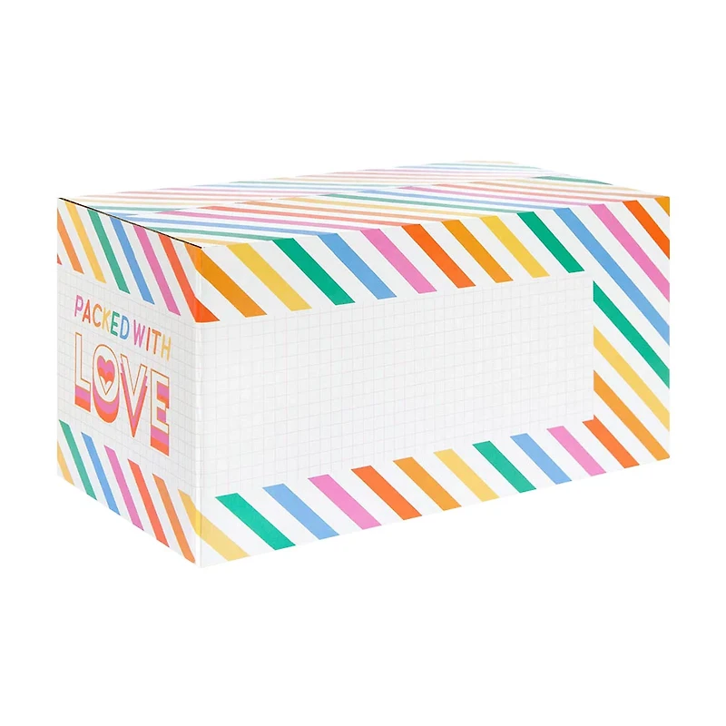 Rectangular Stripe Storage Shipping Box