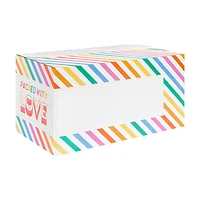Rectangular Stripe Storage Shipping Box