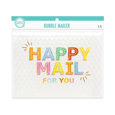 Craft Smith Packaging Happy Mail Bubble Mailer, 3 pc
