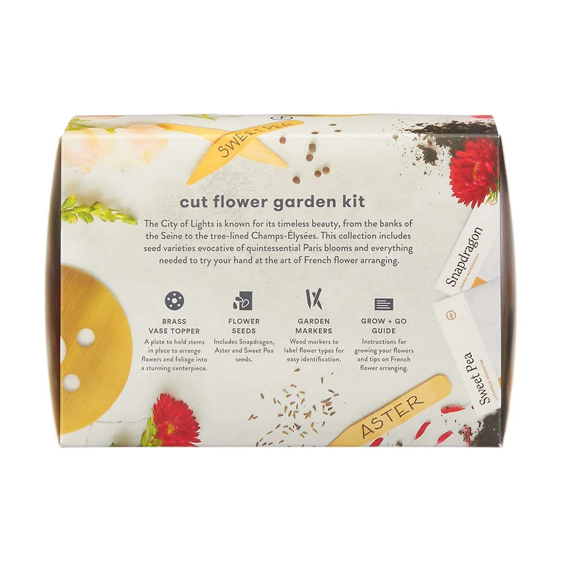 Modern Sprout Cut Flower Garden Kit, Parisian Florist