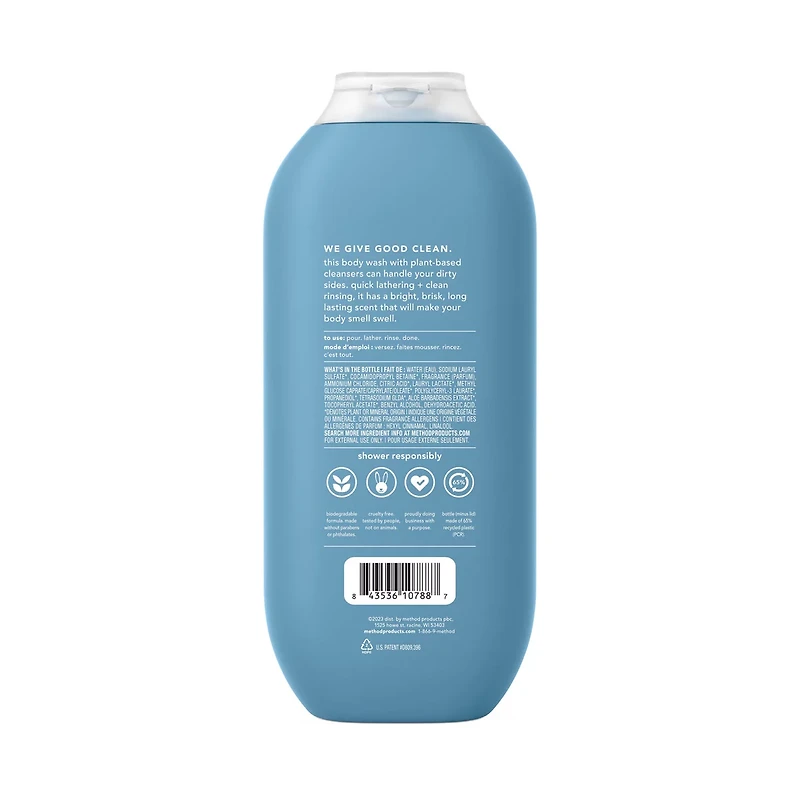 Method Men Glacier + Granite Body Wash, 18 fl oz