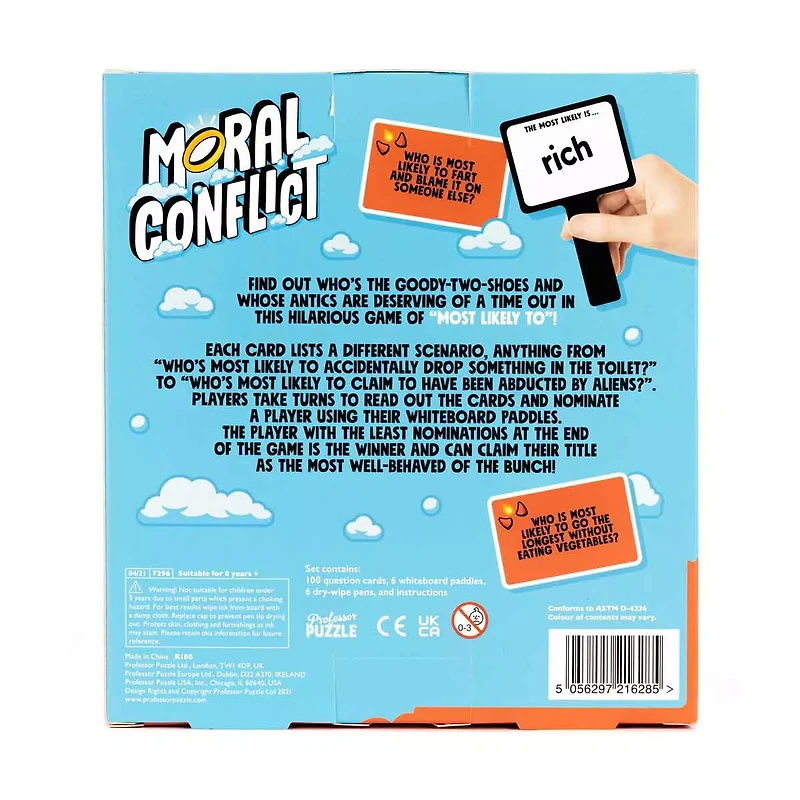 Professor Puzzle Games Family Edition Moral Conflict Card Game