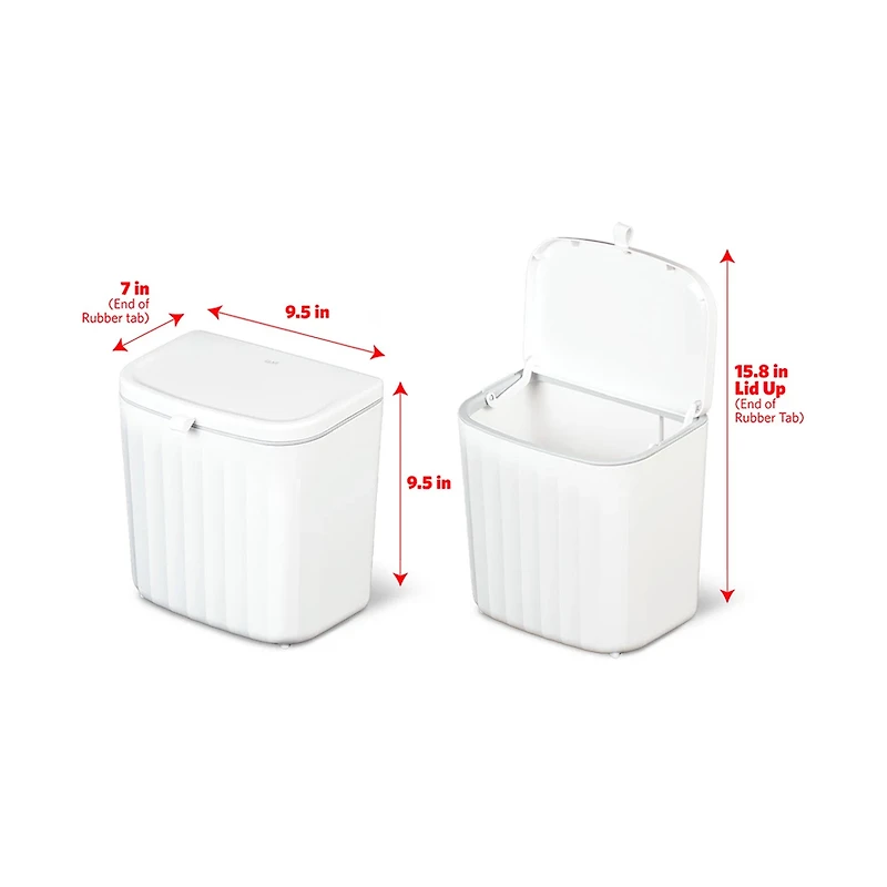 Glad Under Counter White Bin, 1.8 gal