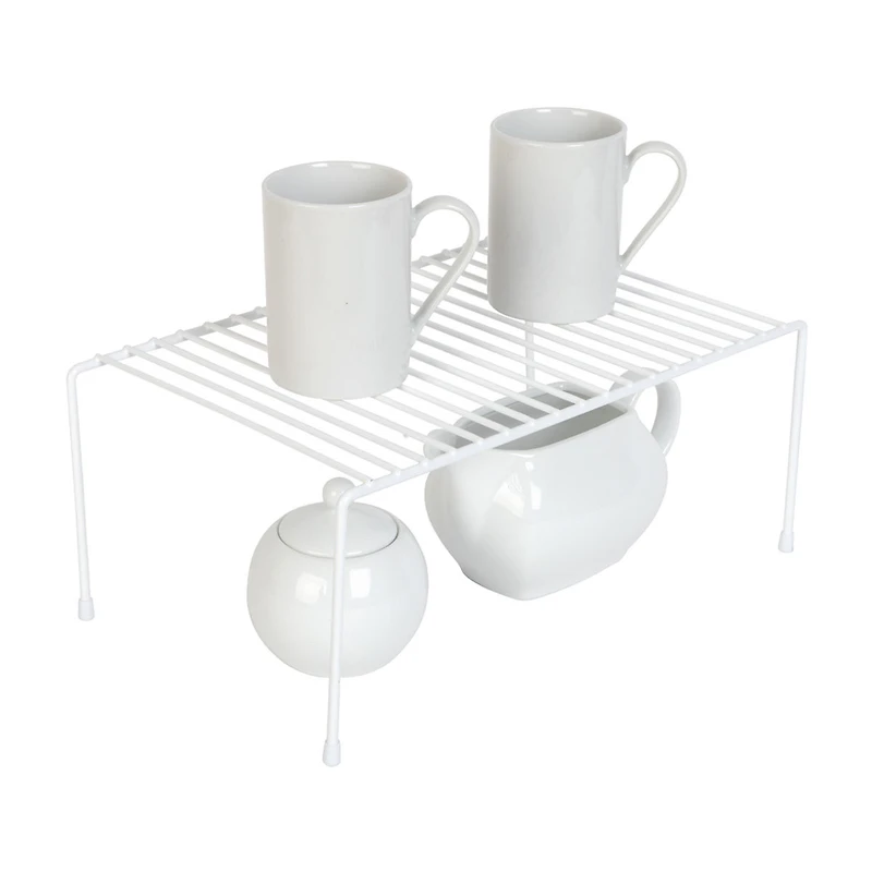 Smart Design Cabinet Storage Shelf Rack, Medium, White