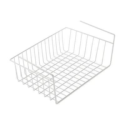 Smart Design Undershelf Storage Basket, White