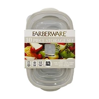 Farberware Rectangle Nested Food Storage, 10 pc