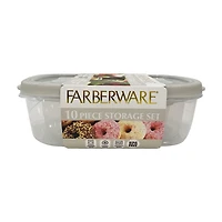 Farberware Rectangle Nested Food Storage, 10 pc