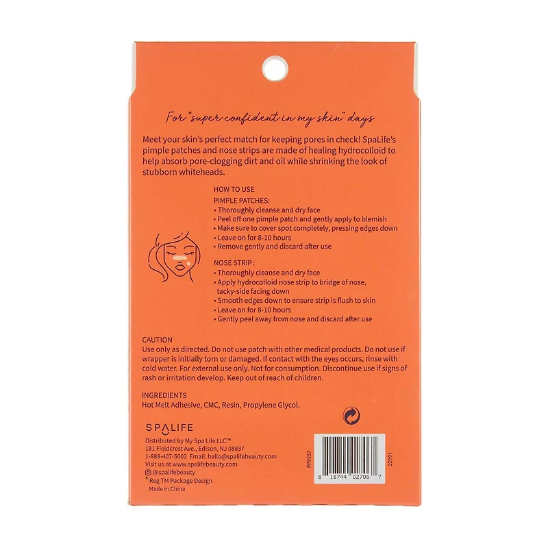 Spalife Blemish Sidekicks Hydrocolloid Nose Strips and Pimple Patches, 37 pc
