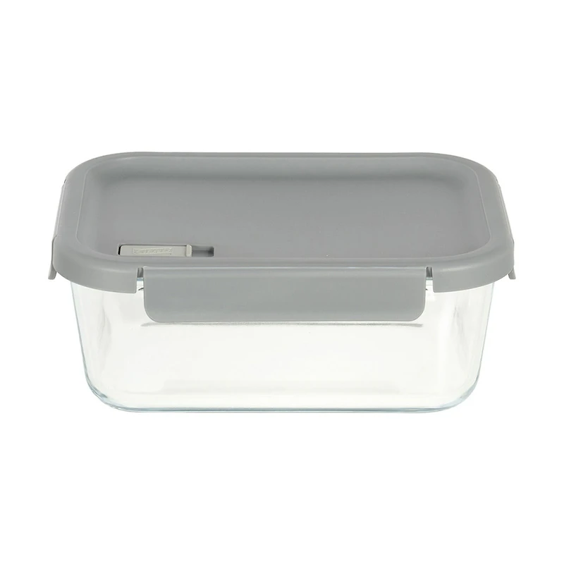 Glad Glass Rectangle Storage Container with Venting Snap Lock Lid, 7.6 cup