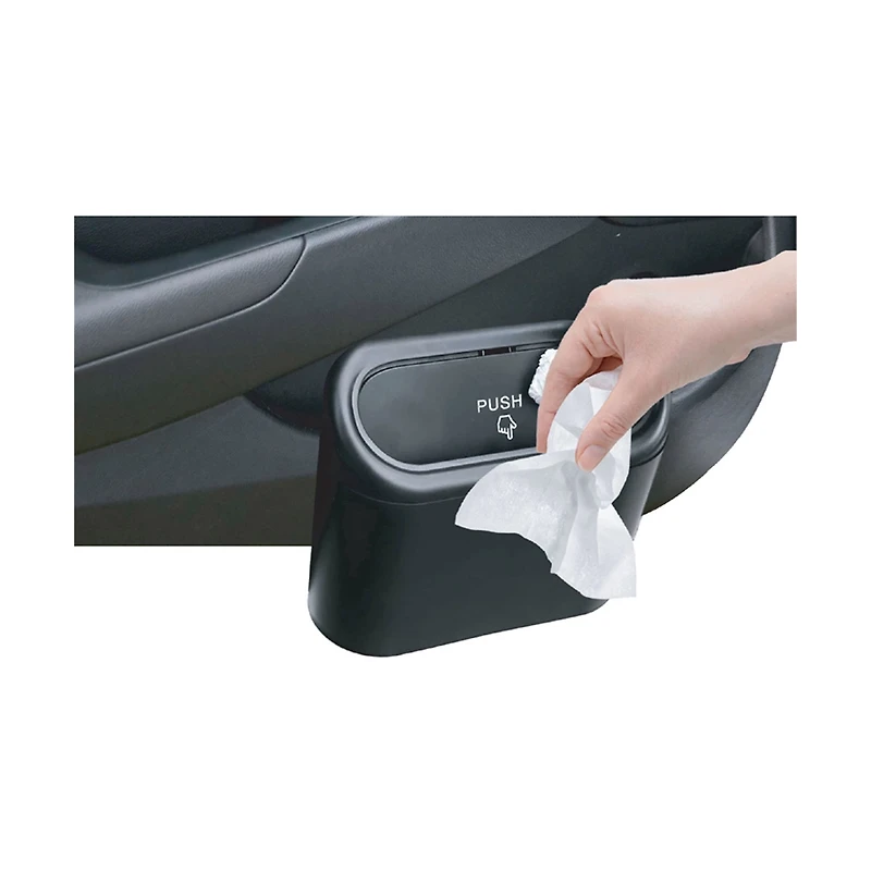 iJoy Clip On Portable Car Trash Bin, Black