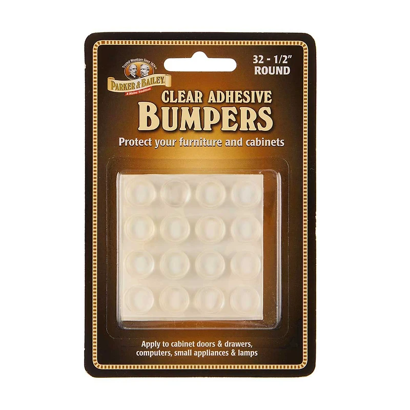 Parker Bailey Adhesive Bumpers, 1/2 inch, 32 pc