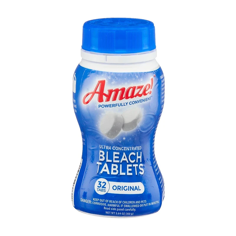 Amaze Ultra Concentrated Bleach Tablets, Original, 32 ct