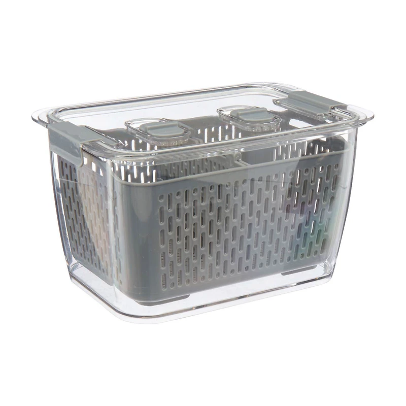 Produce Keeper Bin, Clear/Gray