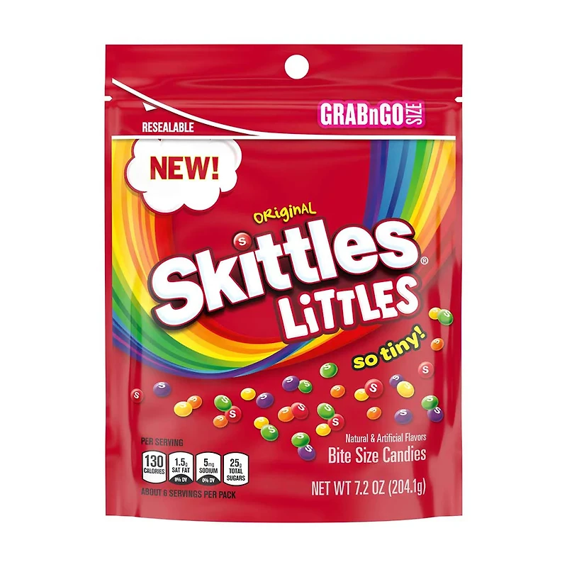 Skittles Littles Original Chewy Candy, Grab N Go Size, 7.2 oz