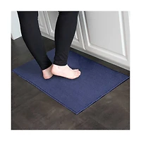 Rectangular Dirt Stopper Tapestry Rug, Navy Blue