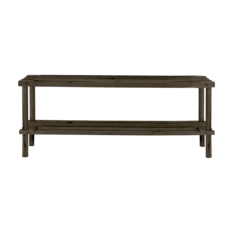 Farberware 2-Tier Wood Shoe Rack, 29.1 in x 10.2 in x 11.6 in