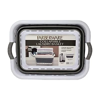 Farberware Collapsible Laundry Basket, 24 in x 17.5 in x 11 in